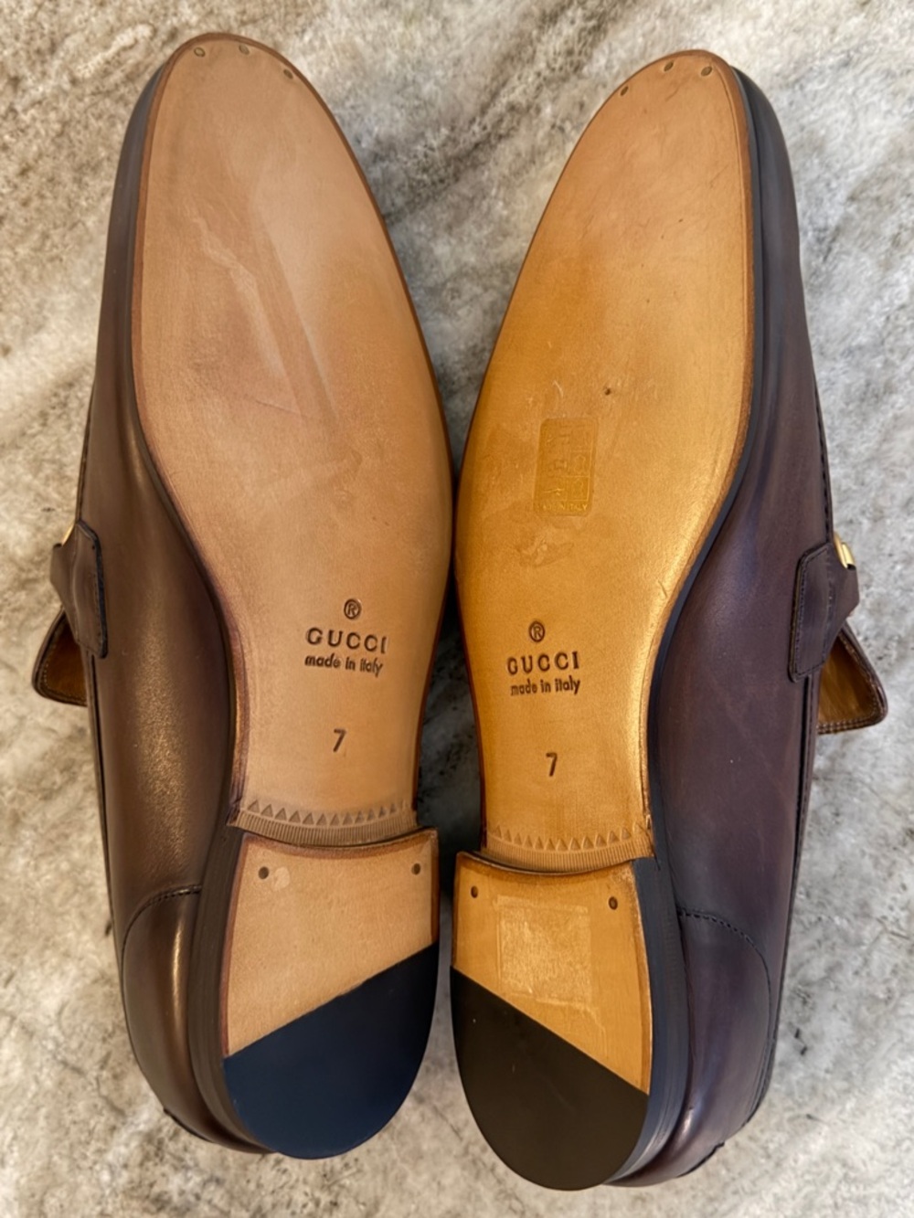 GUCCI JORDAAN Horsebit Leather Loafer Brown  7 / 7.5 US $1100 1953 - Picture 8 of 10